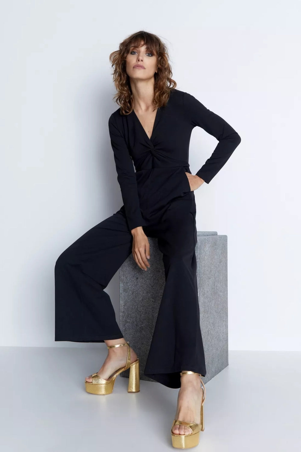 Plea Black Jumpsuit