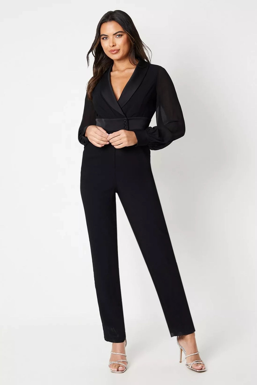 Silken Black Jumpsuit